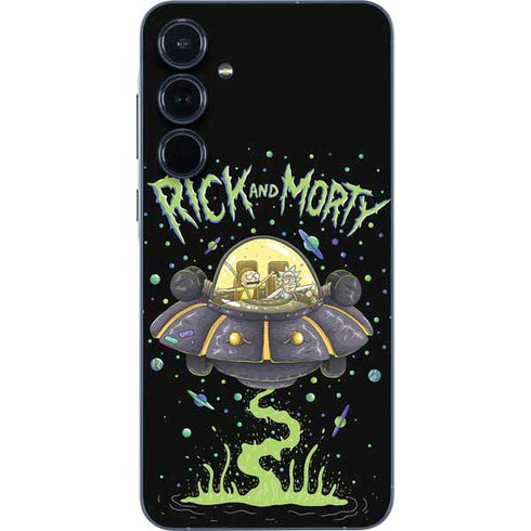 Adult Swim Rick and Morty Spaceship Galaxy A55 5G Skin